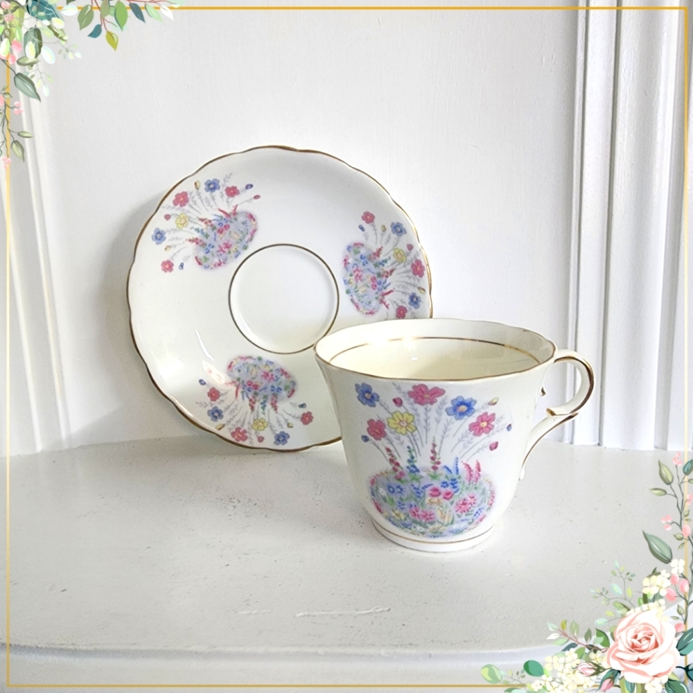 Colclough rare cup and saucer, made in England